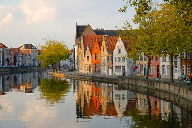 Brügge mit Kanal in Belgien