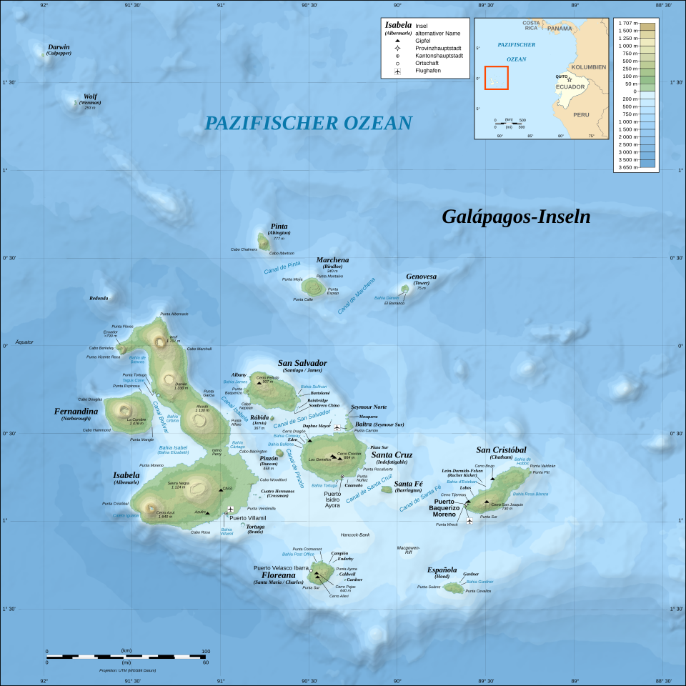 Galapagos Islands Topographie